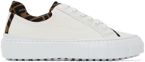 discount fendi sneakers|fendi white canvas sneakers.